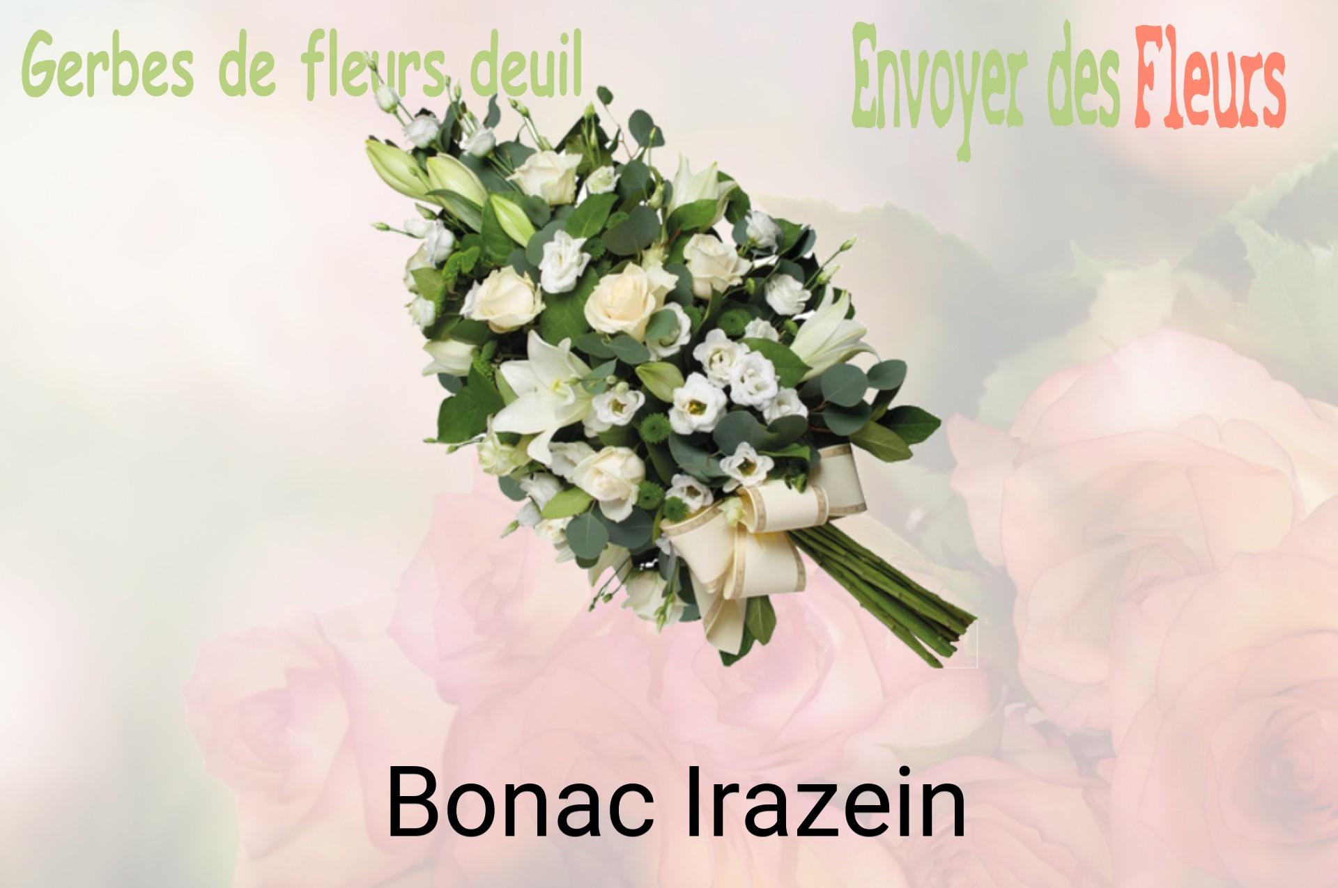 Gerbe de fleurs de deuil livrée à Bonac-Irazein